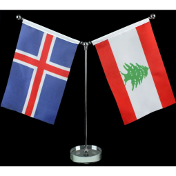 FourniSSeur profeSSionnel iMpriMant le drapeau de table de PoLyeSter. tricoté