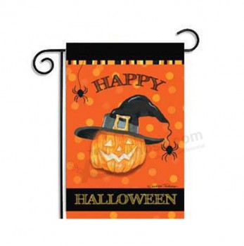 New Custom Pumpkin Halloween Weatherproof Decoration Garden Flag 30*45cm Wind weather fade resistant indoor outdoor use