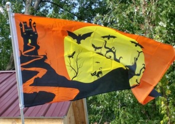 Custom promotion party festival holiday halloween flag for decorate , flag mast with high quality and any size