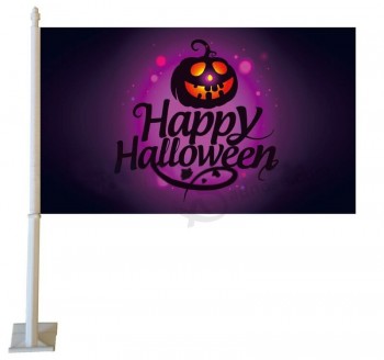 Wholesale customized hot Outdoor Promotion Custom Halloween Car Flag with high quality and any size