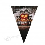 Happy Halloween Banners Little Witch Pulling Flag For All Saint's Day Halloween Party