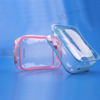 2019 Easy carrying professional clear pvc waterproof travel cosmetic makeup bag handbags