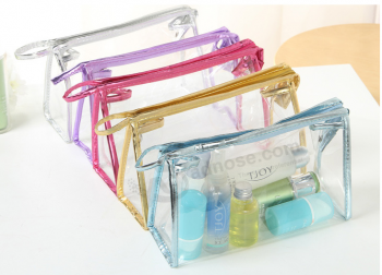 Wholesale customized clear hanging toiletry bag pvc cosmetic bag handbags