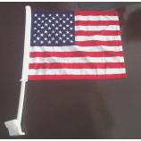 Plutônio pólo EUA carro bandeira América carro janela bandeiras