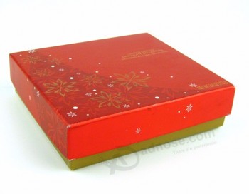 Custom fancy design LOGO printed luxury cardboard paper packaging christmas gift hard paper box