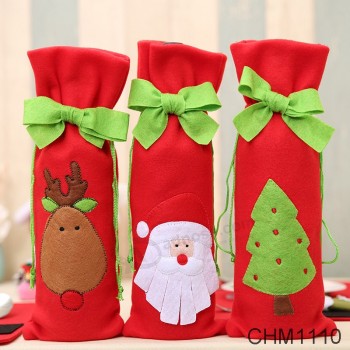 크리스마스 와인 병 가방 활-크리스마스 트리 산타 클로스 눈사람 병 커버 가방 저녁 식사 파티 장식 크리스마스 선물 매듭