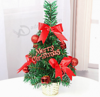 Artificial Flower Pot Style Mini Snowing Christmas Tree with high quality
