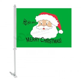 Personnalisé taille usine prix de noël couverture de voiture drapeau décorations de noël