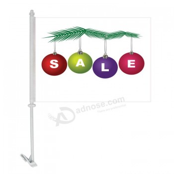 Wholesale Customized Top Quality Factory Window christmas flags Car Flags christmas decorations with your logo