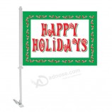 Wholesale Customized Top Quality Factory christmas car flag christmas decorations with high quality and any size