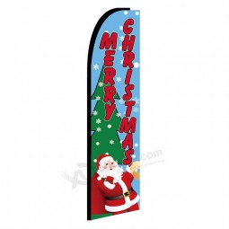 Bandera colorida personalizada de la pluma de las banderas de la Navidad del vuelo para hacer publicidad de decoraciones de la Navidad