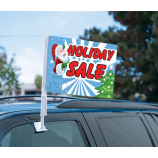 пользовательские печати рождественские окна автомобиля флаг с полюсом