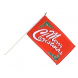 Bandeiras de mão de Natal de poliéster impressão personalizada