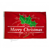 Hoge kwaliteit op maat bedrukte polyester vlag voor kerst