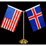 Fabriek te koop Mini bureau vlag PoLyeSter. uSa vlag tafel