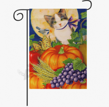 Venta al por mayor doble impresión lateral banderas del jardín de halloween
