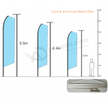 알루미늄 에스icircle 비치 플래그 극 외계인 에스wooper 깃대