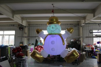 定制巨型圣诞充气天空雪人由顶级pvc涂层尼龙制成的待售