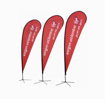 Custom Printing Tear Drop Beach Flag Factory with high quality and any size