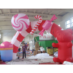 Porta inflável decorativa do arco do Natal por atacado