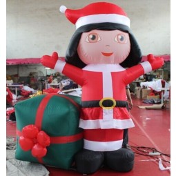 Chica inflable de alta calidad de la Navidad de Oxford perSonalizada