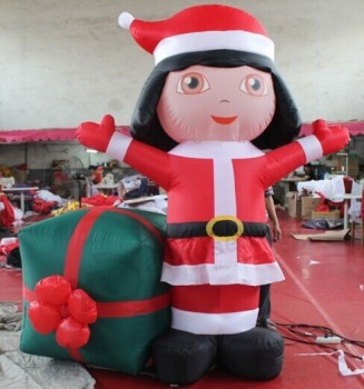 Popular Inflatable Chrismas Series Christmas Girl Custom