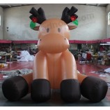 Diseño encantador fabricante de modelos de alces de Navidad inflables