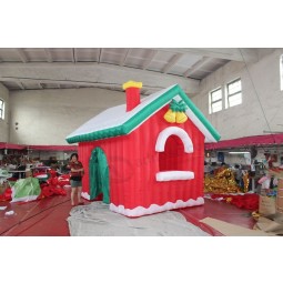 カスタマイズされたかなり屋外の膨張可能なクリスマスの家, /インフレータブルクリスマスキャビン/クリスマスの雪だるまの家