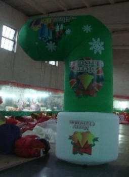 Customized new advertising inflatable Christmas stocking green