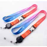 Colourful Printed Logo Retractable Work Lanyard