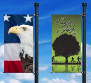 Roadside Advertising Street Pole Flags Fabric Banner