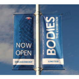 Custom Printing Hanging Polyester Street Pole Flag Banner