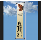 RoadSide pole hanging Street Bandera para publicidad