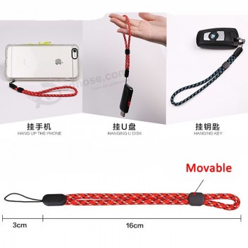 AangepaSte polS hand Mobiele telefoon ketting rieMen Sleutelhanger charM cordS diy hang touw lanyard voor iphone 5/5S/Se/6/6S/7 PluS.