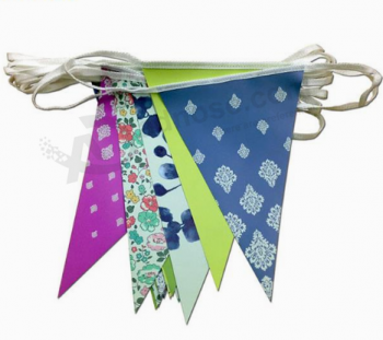 Eco-friendly printed hanging bunting decorative bunting flags wholesale