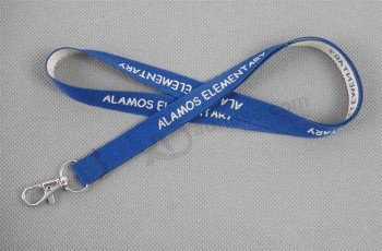 Custom carabiner lanyard with safety breakaway clip and your logo