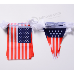 Polyester Fabric American Bunting Banner USA String Flag