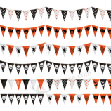 Custom Festival Decorative Triangle Pennant Flags Halloween String Flag