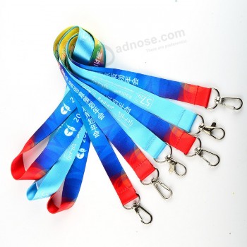 Promotion Polyester Multi-Color Dye Sublimation/Heat Transfer Logo Custom Lanyard for Gifts with your logo