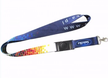 Wholesale customized Heat Transfer Neck Lanyard with Printed Logo and high quality