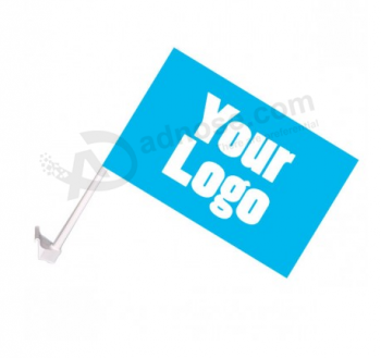 Lage moq custom logo polyester auto vlag te koop