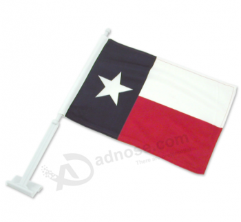 Top Quality Texas Window Car Flag with Plastic Pole
