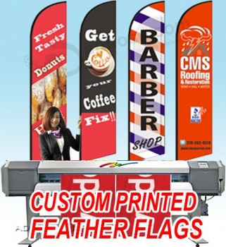 自定义印刷羽毛旗海滩旗帜横幅图形替换广告，促销，庆典