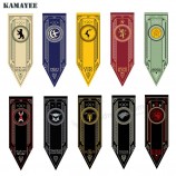 Game Of Thrones Stark Targaryen Greyjoy Lannister Bolton House Families Flag Home Decor Wolf Dragon Polyester Banner with high quality and any size