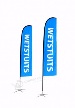 Op Maat geMaakte goedkope traan Strand vlag banner voor reclaMe