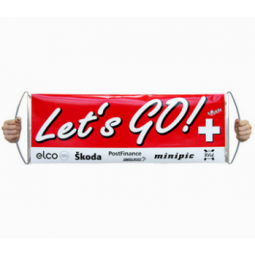Farbdruck Hand Pull Banner benutzerdefinierte Hand Scrollen Flagge Großhandel 