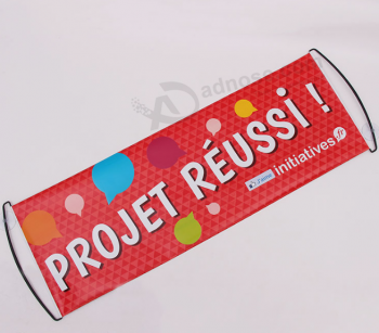 пользовательский логотип рулон баннер ручной прокрутки баннер производителя