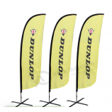 Banner con bandiera piuma stampato design personalizzato all'aperto