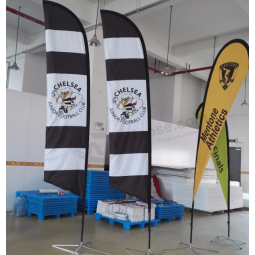 Custom Printed Polyester Swooper Flags With Base