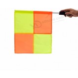 Hot sell promotional rectangle soccer hand referee flag for sale with high quality and any size